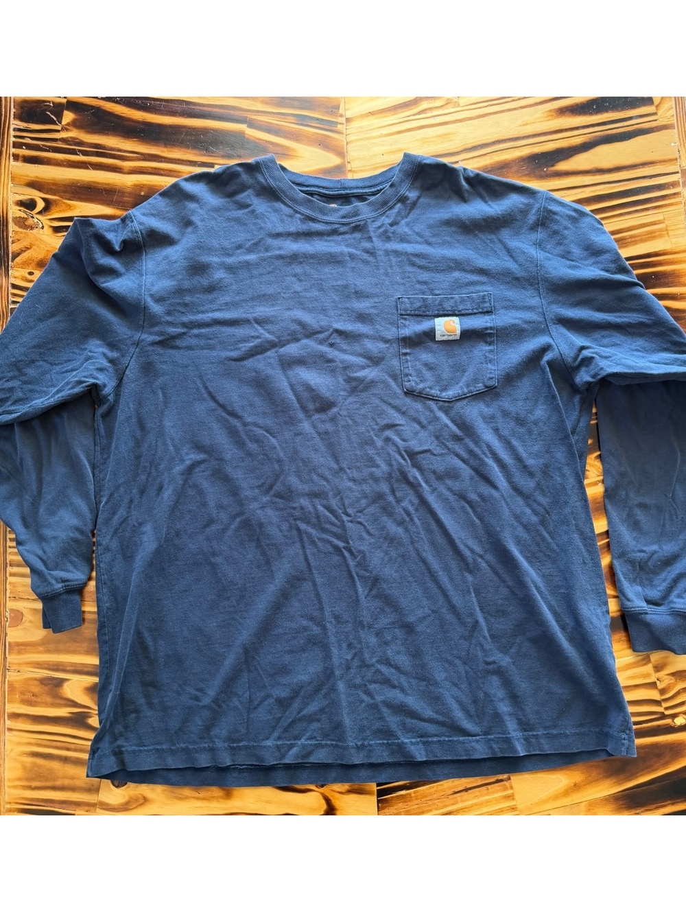 Carhartt Original Fit blue long sleeve pocket T-shirt